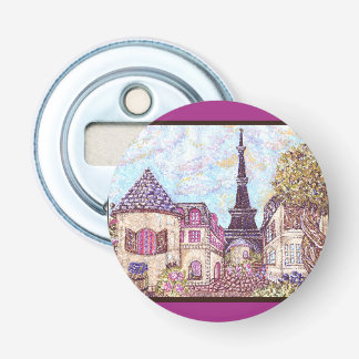 Paris EiffelTower inspire pointillsm bottle opener