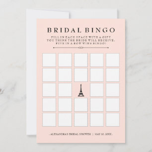 Paris Elegance Bridal Bingo Bridal Shower Game