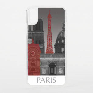 Paris Elevations by Night - Red iPhone XS Case