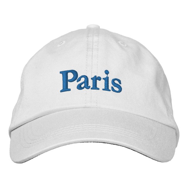 Paris Embroidered Baseball Cap (Front)