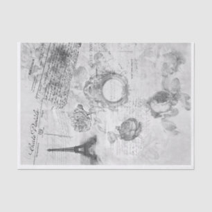Paris ephemera decoupage paper