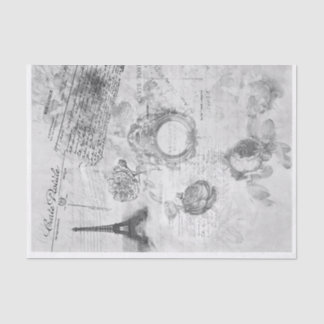 Paris ephemera decoupage paper
