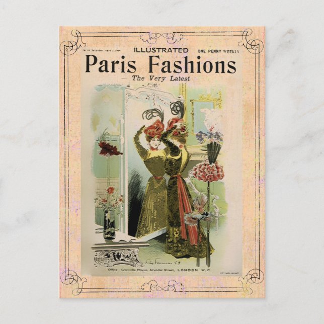Paris Fashions 2- Postcard / Invitation / RSVP #18 (Front)