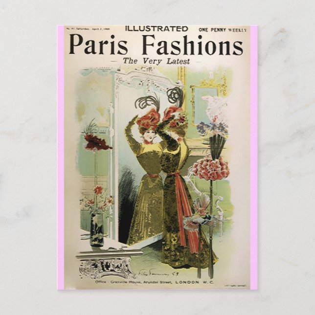Paris Fashions 2- Postcard / Invitation / RSVP #18 (Front)