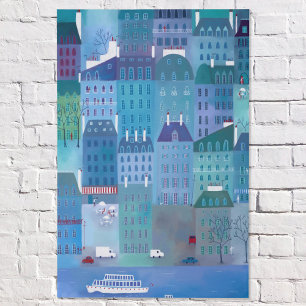 Paris Faux Canvas Print