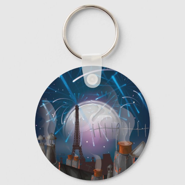 Paris Fireworks Keychain (Front)