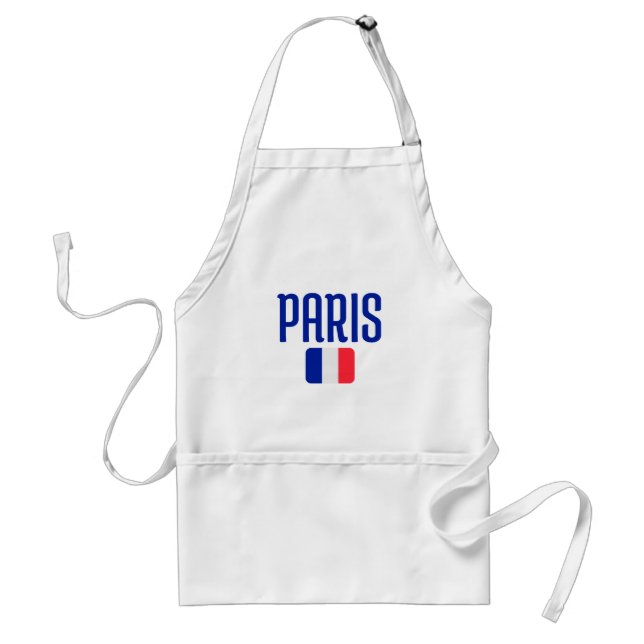 PARIS Flag France Adult Apron (Front)