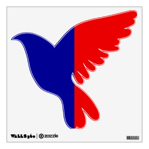 Paris Flag Peace Dove Wall Sticker