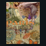 Paris Flapper Art Deco Peacock Vintage Poster<br><div class="desc">Vintage Peacock Flapper - This paris flapper collage includes lots of fun vintage images, beautifully arranged for home decor that requires a colorful vintage gift. The image includes a flapper woman looking down at a butterfly, a peacock, and a dragonfly. In the background is the Eiffel tower and other paris...</div>