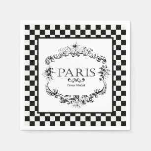 Paris flower market napkins
