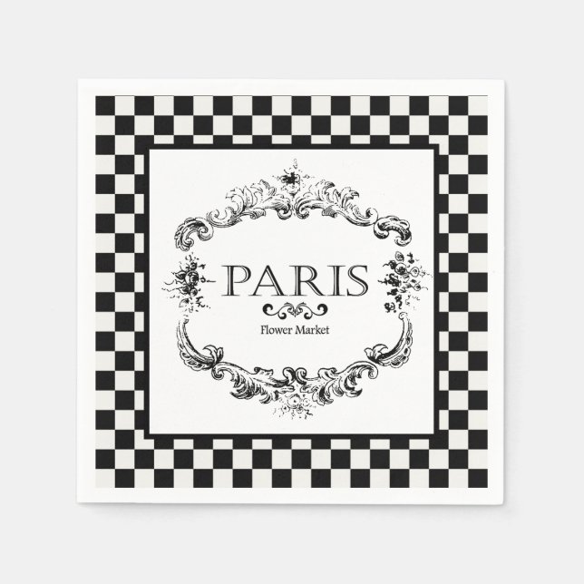 Paris flower market   napkins (Front)