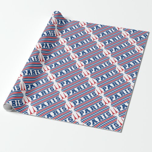 Paris football wrapping paper
