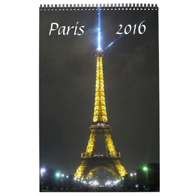 paris france 2016 calendar (Cover)