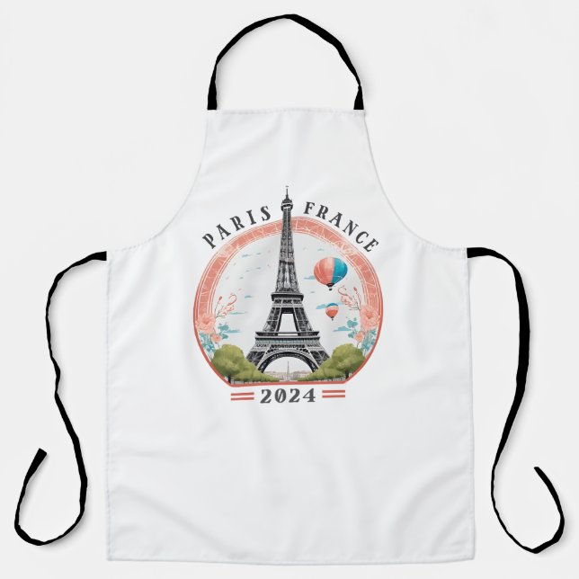 Paris France 2024 Aprons, Eiffel Tower Apron (Front)