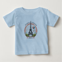 Paris France 2024 Baby T-Shirts, Paris France 2024
