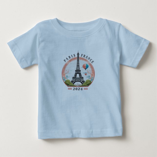Paris France 2024 Baby T-Shirts, Paris France 2024 T-Shirt (Front)