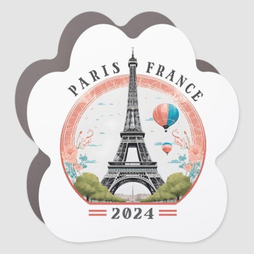 Paris France 2024 Fleece Blankets Eiffel Tower Car Magnet