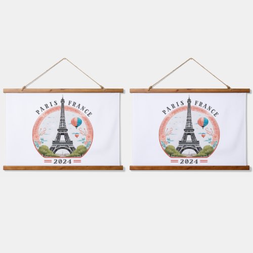 Paris France 2024 Fleece Blankets Eiffel Tower Hanging Tapestry