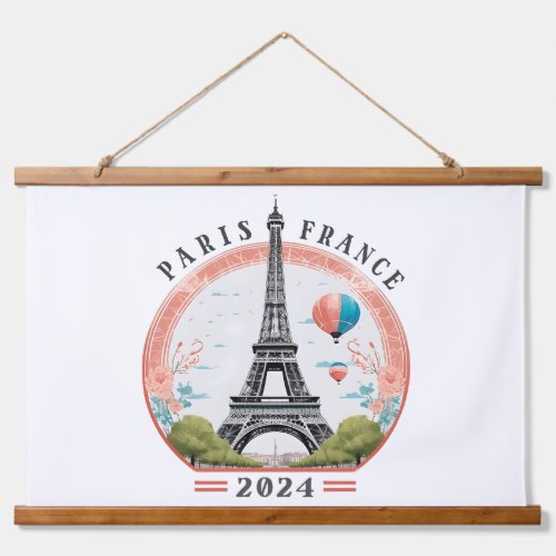 Paris France 2024 Fleece Blankets Eiffel Tower Hanging Tapestry