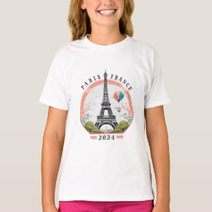 Paris France 2024 Girls T-Shirt, Paris France 2024 T-Shirt