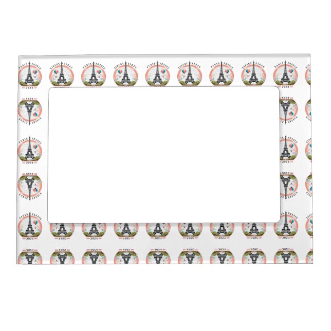 Paris France 2024 Magnetic Frames, Eiffel Tower Magnetic Frame (Front)