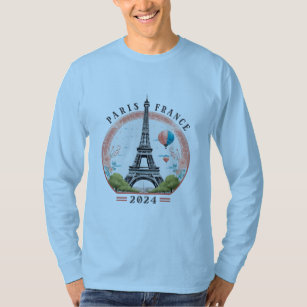 Paris France 2024 Men's Long Sleeve T-Shirt, Paris T-Shirt