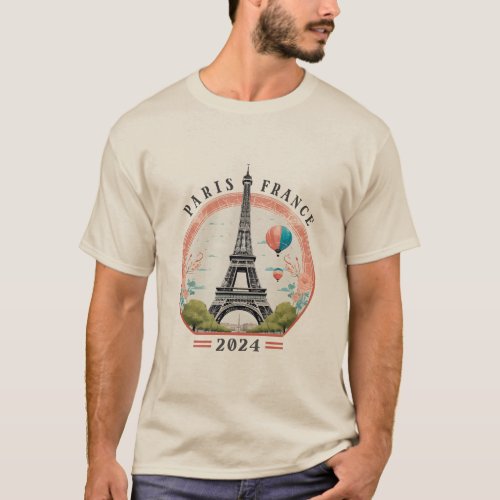 Paris France 2024 Mens T_Shirt Paris France 2024 T_Shirt