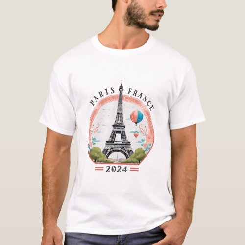 Paris France 2024 Mens T_Shirt Paris France 2024 T_Shirt