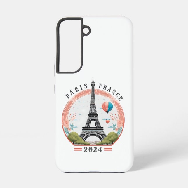 Paris France 2024 Samsung Cases, Eiffel Tower Galaxy Case (Back)