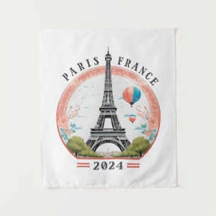 Paris France 2024 Tapestrys, Eiffel Tower Tapestry