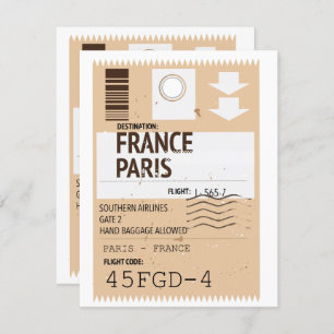 Paris france airplane ticket
