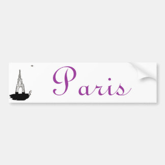 Paris, France and eiffel tower Bumper Sticker
