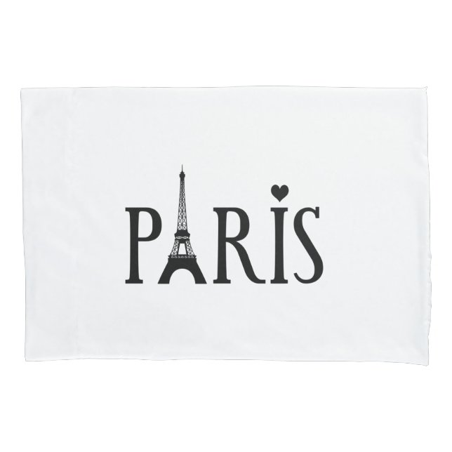 Paris, france and Graphic Art Pillow Case (Front)