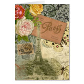 Paris France Antique Artwork Collage Eiffel French (Front)