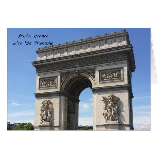 Paris France Arc De Triomphe Cards (Front Horizontal)