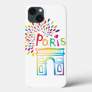 Paris France   Arc de Triomphe   Neon Design iPhone 13 Case