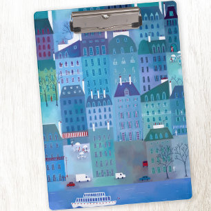 Paris France Art Clipboard
