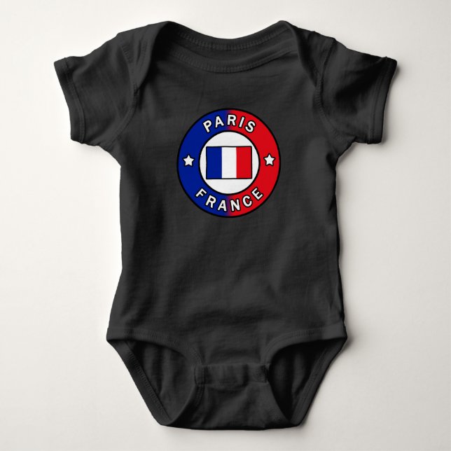 Paris France Baby Bodysuit (Front)