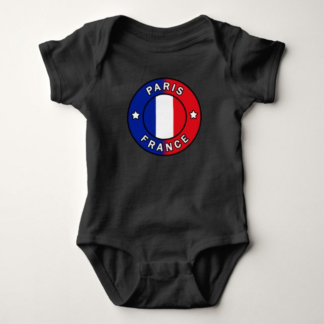 Paris France Baby Bodysuit (Front)