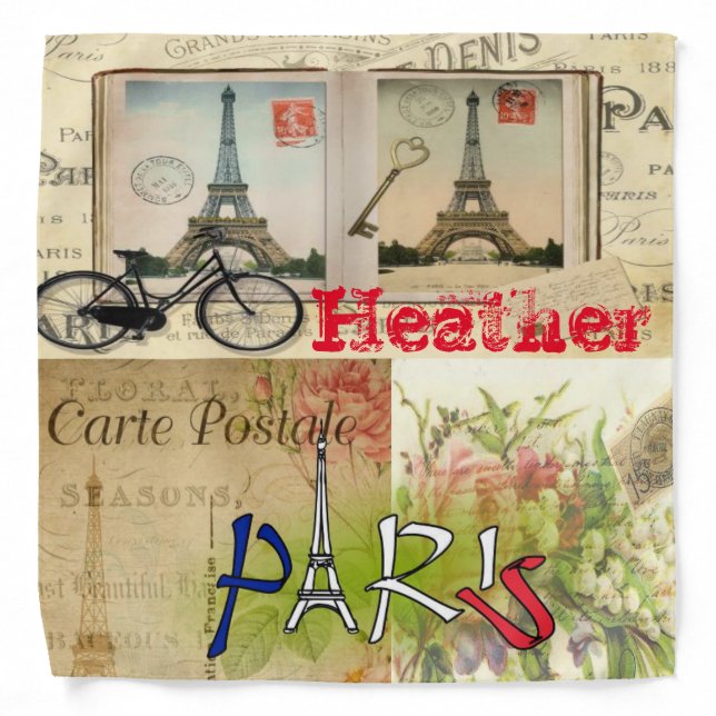 Paris France Bandana (Front)