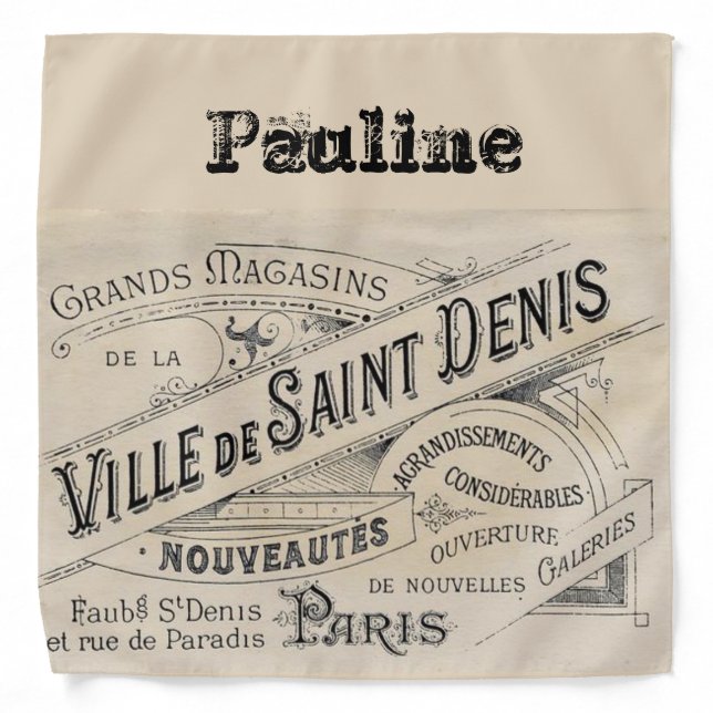 Paris France Bandana (Front)