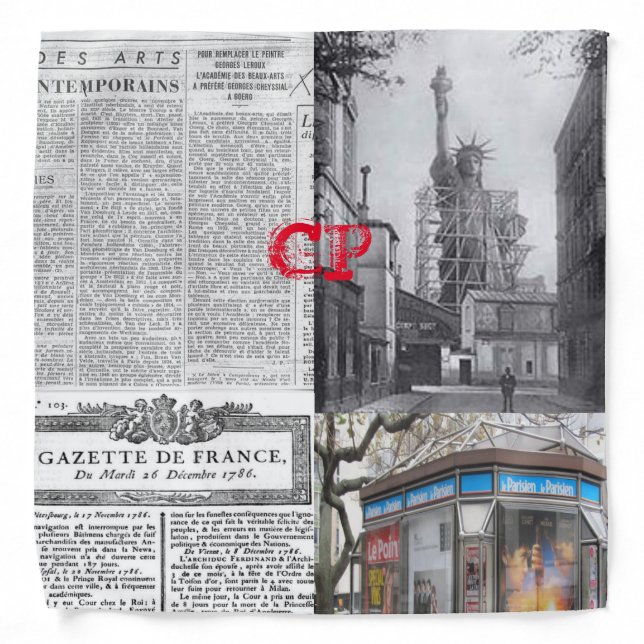 Paris France Bandana (Front)