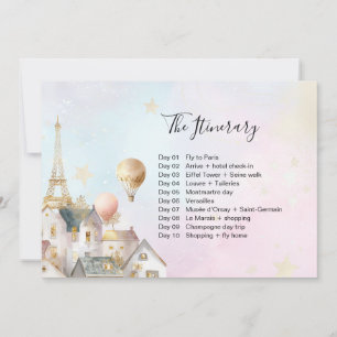Paris France Birthday Passport Insert Invitation