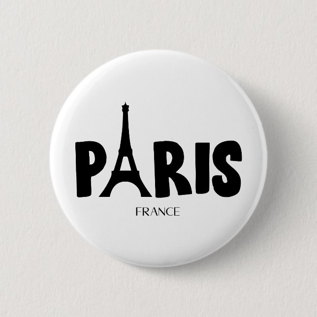 Paris France  Button (Front)