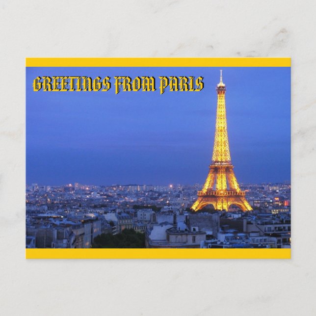 PARIS, FRANCE BY MOJISOLA A GBADAMOSI OKUBULE POSTCARD (Front)