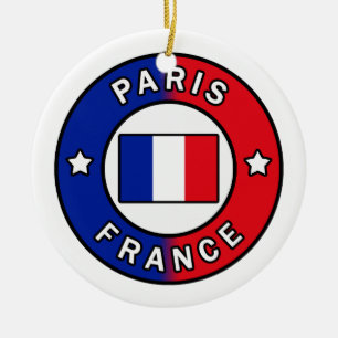 Paris France Ceramic Ornament