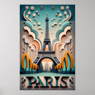 Paris, France, Cities of the World, Vintage style Poster
