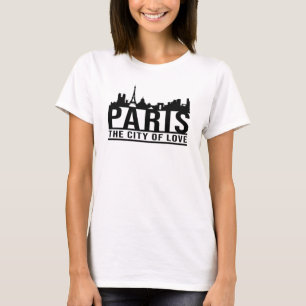 Paris France City Cityscape Skyline Gift Idea T-Shirt