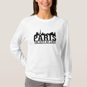 Paris France City Cityscape Skyline Gift Idea T-Shirt