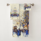 Paris France City Impressionism Bath Towel Set